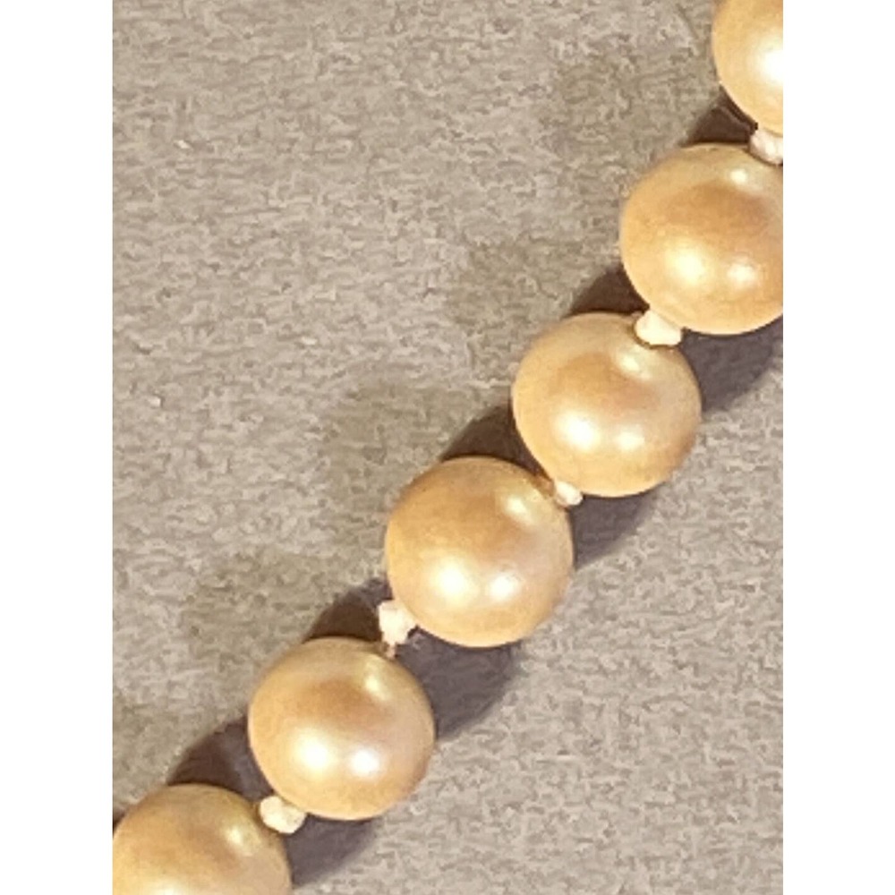 Vintage Simulated Pearls 15” X 5 mm Necklace Gold Clasp Fashion Estate - Picture 3 of 8